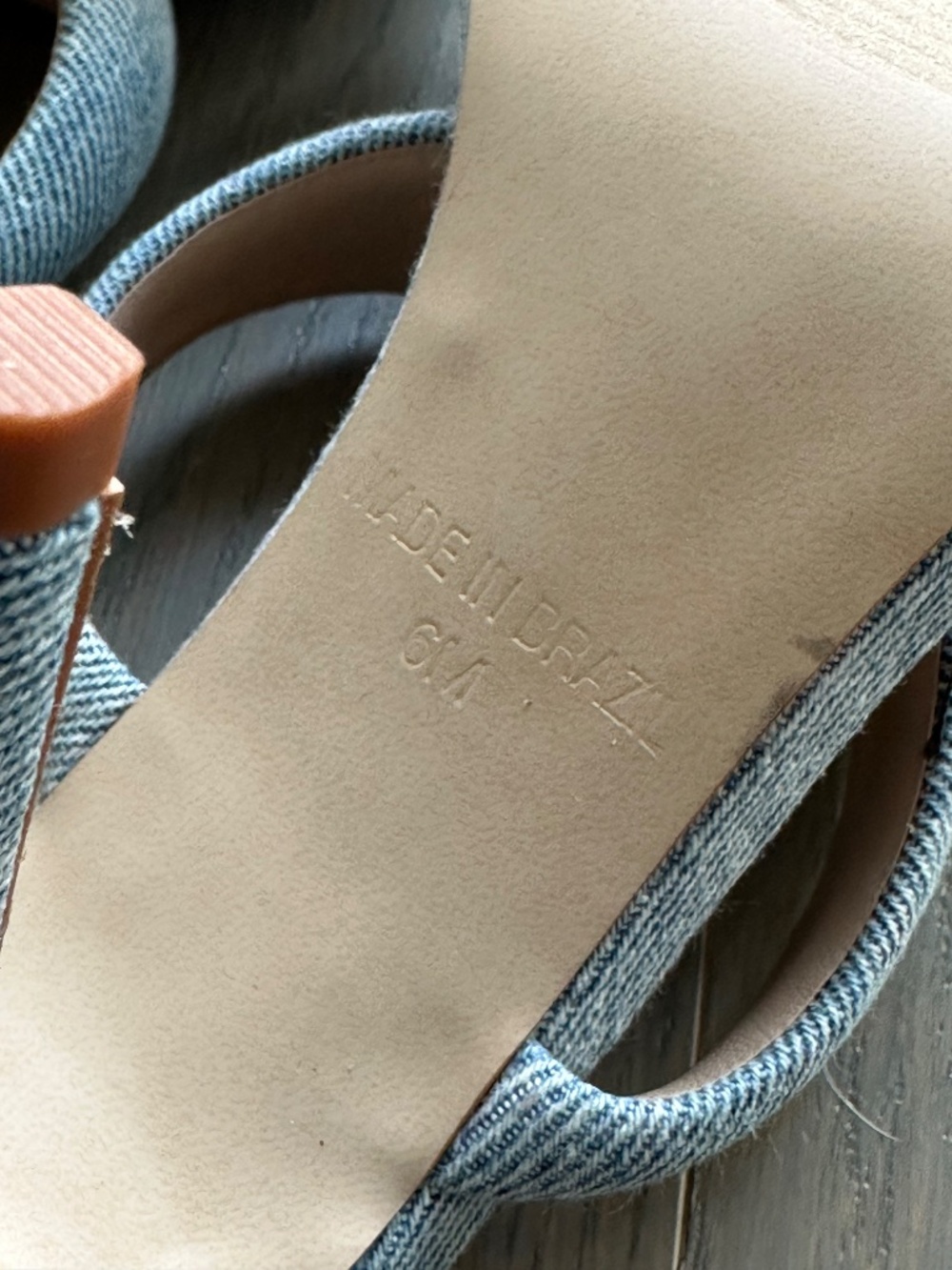 Steve Madden Sudden Denim Puffed Strap High Heel Sandal - Size 6 - Picture 6 of 6